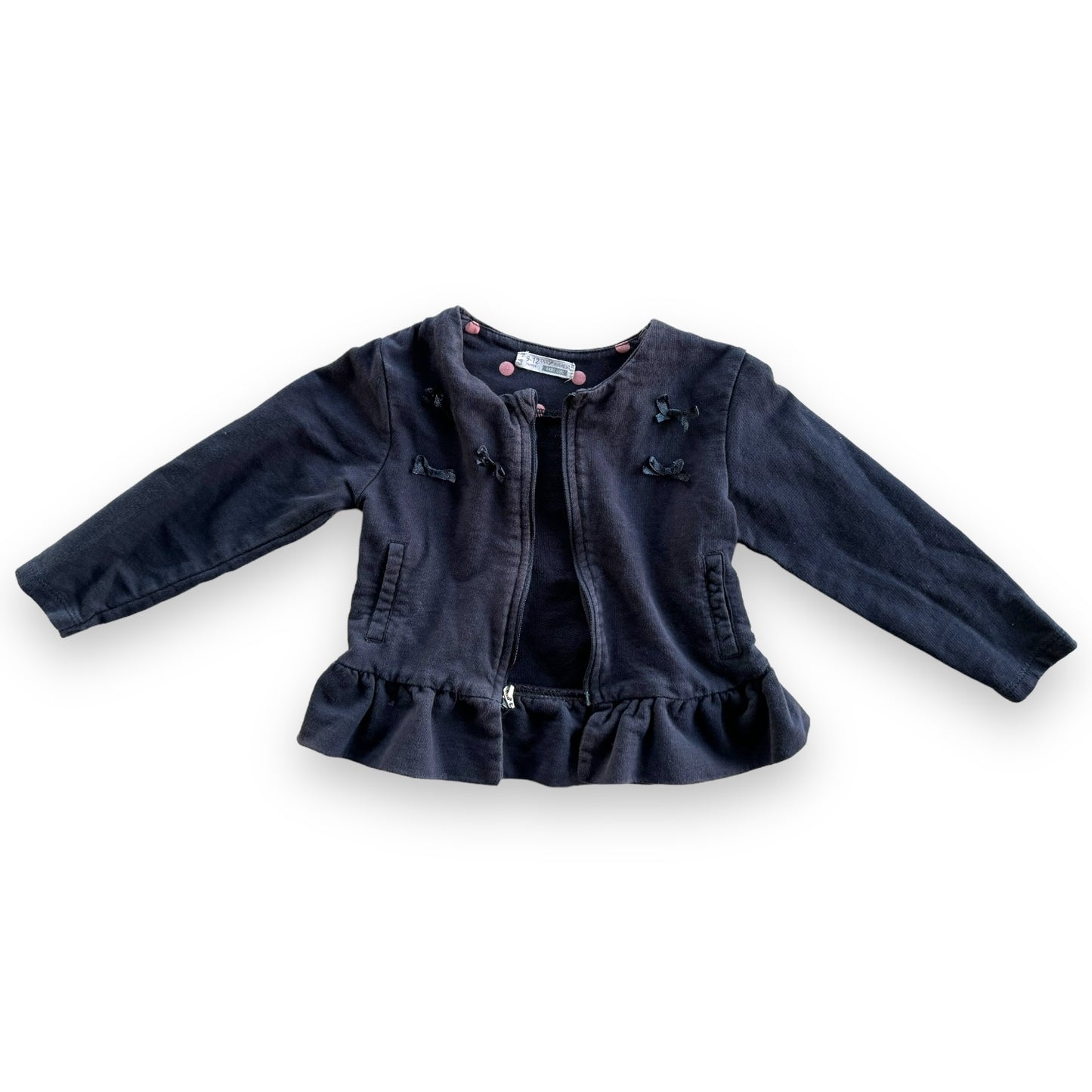 Navy Frill Jacket - 9-12m