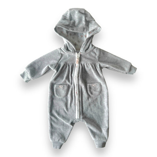 Grey hooded Onsie - Newborn