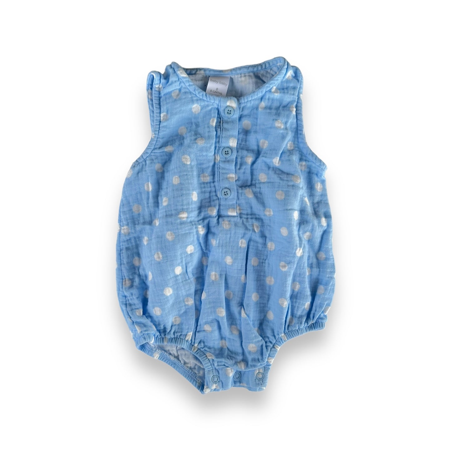 Blue spot romper - 6-12m