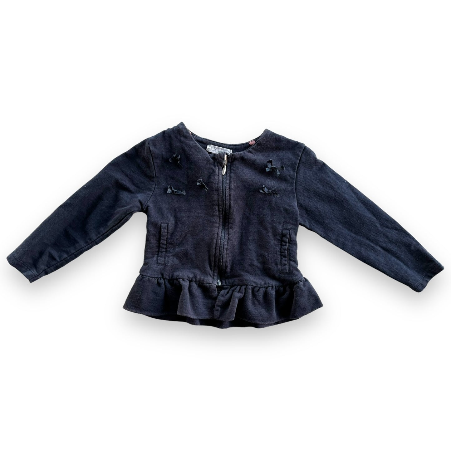 Navy Frill Jacket - 9-12m