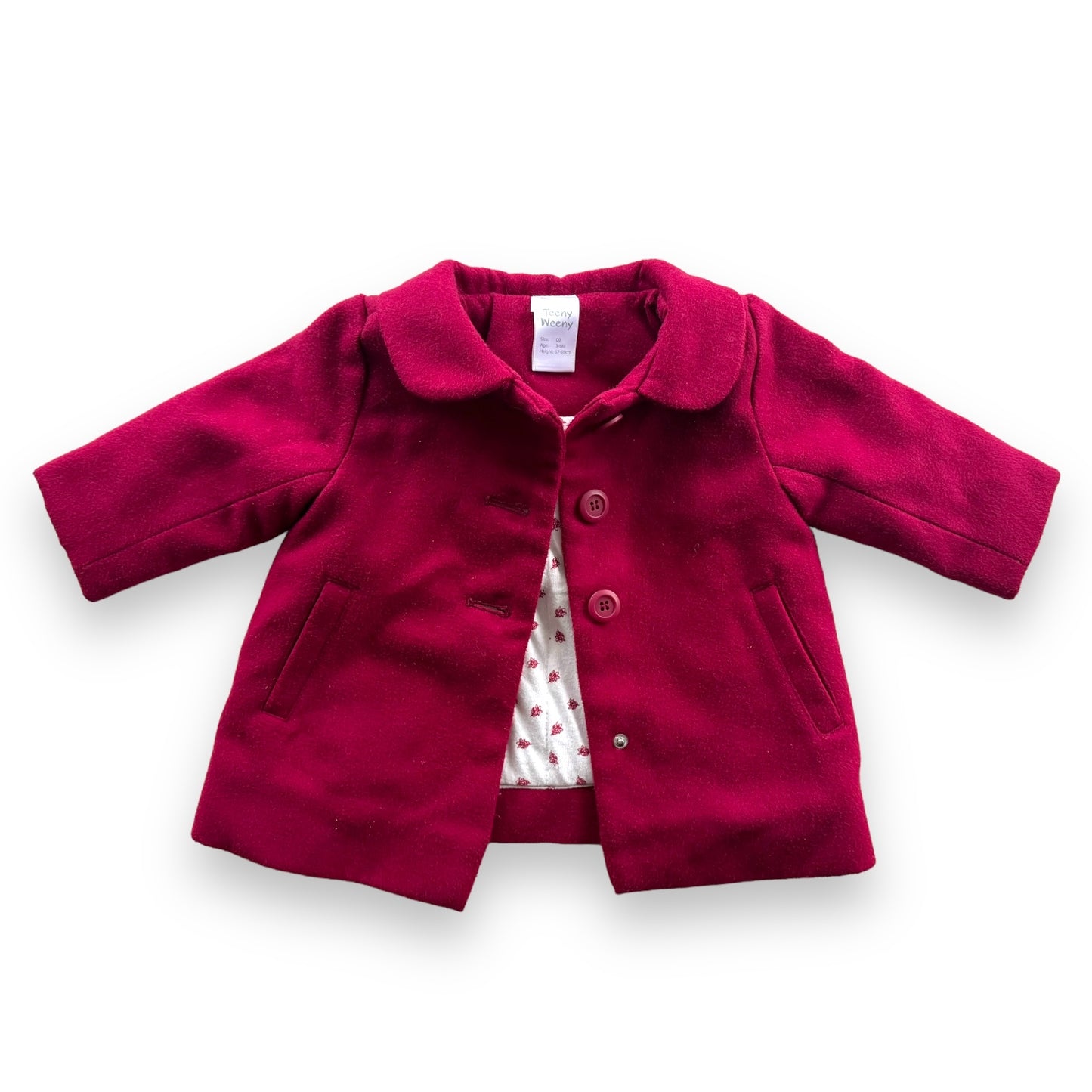 Dark Pink Coat - 3-6m