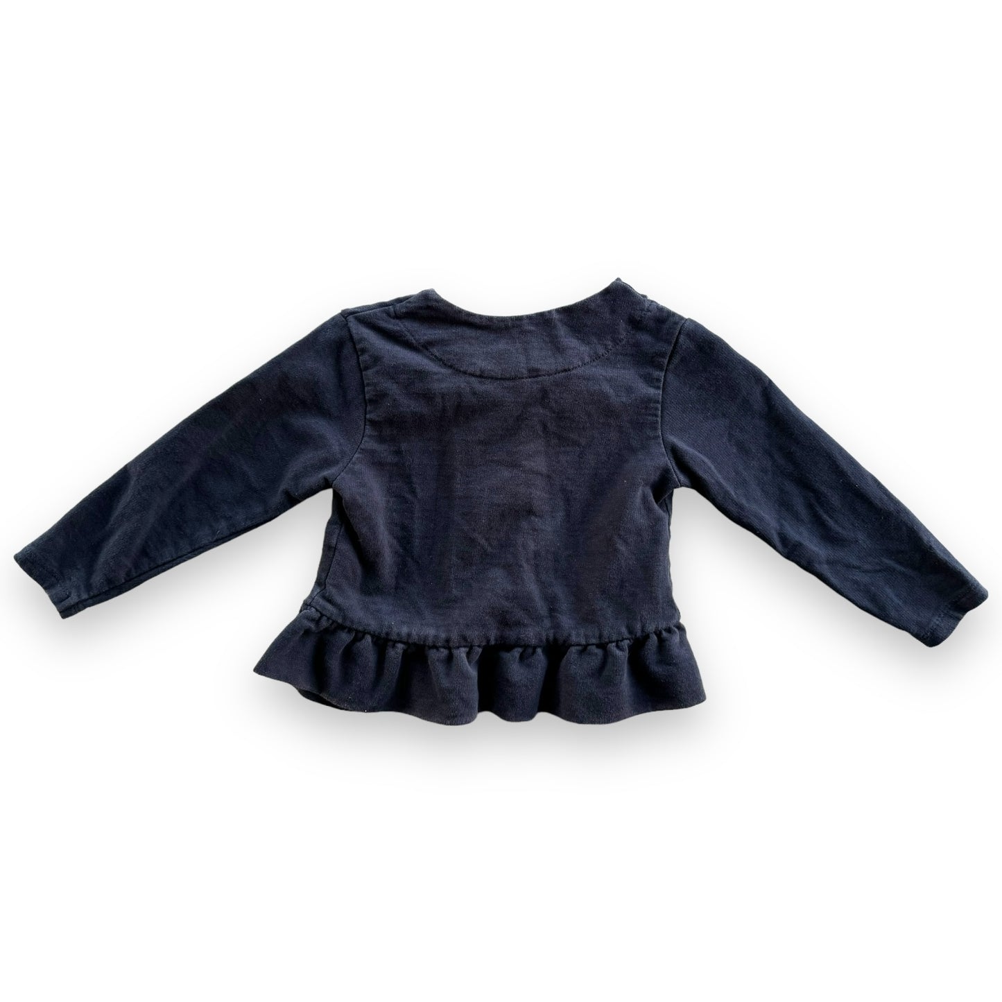 Navy Frill Jacket - 9-12m