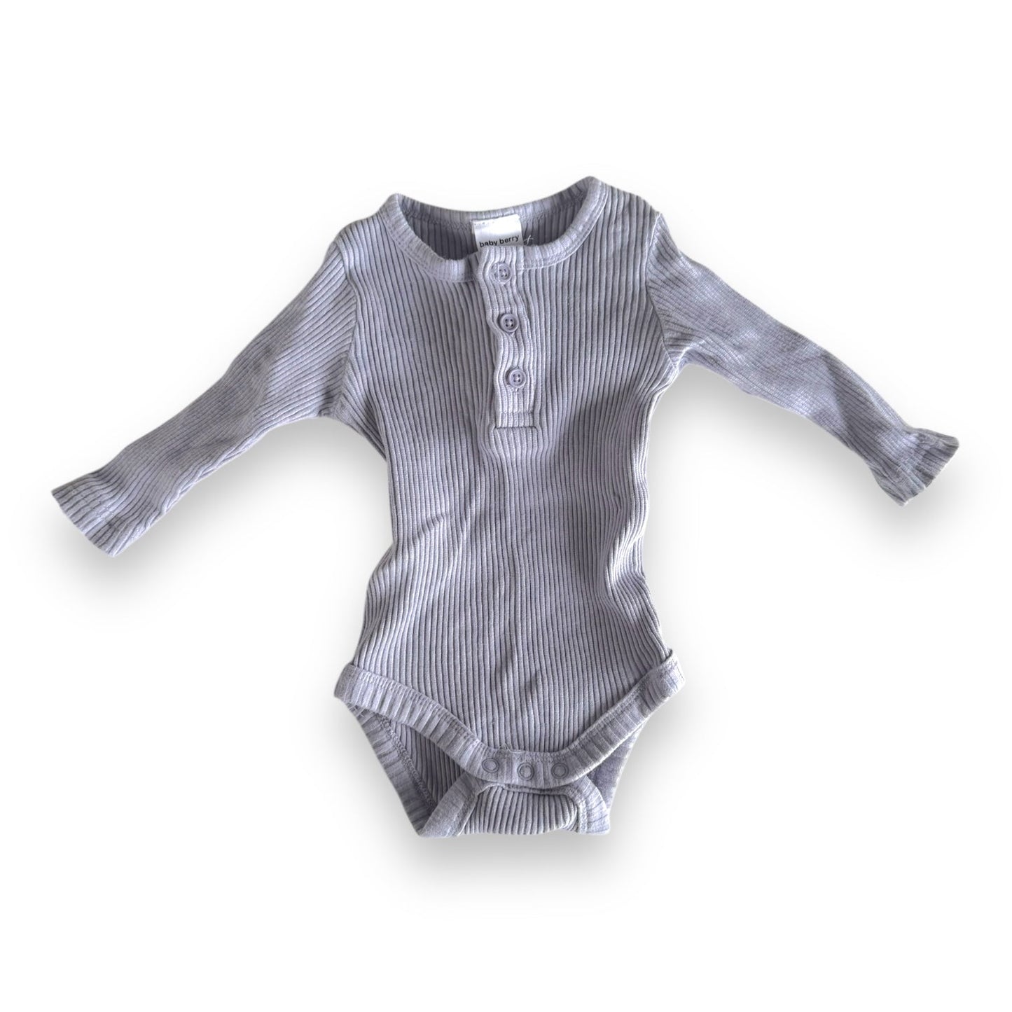 Ribbed Light Purple Bodysuit - 3-6m