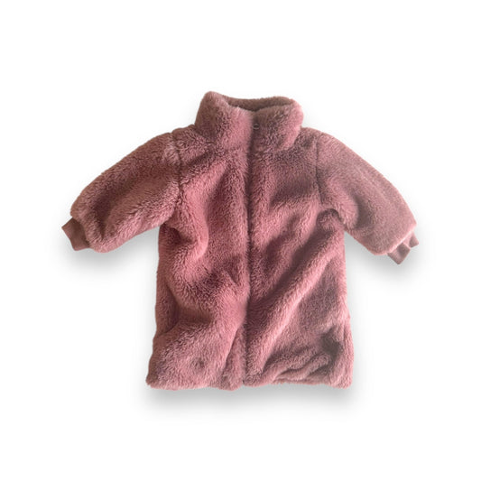 Pink fur coat - 3-6m