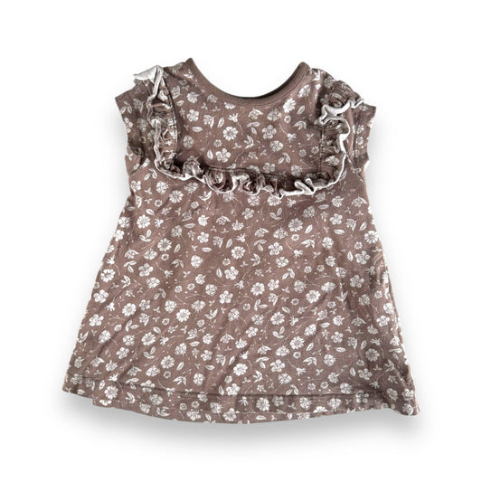 Brown Floral Dress - 0-3m