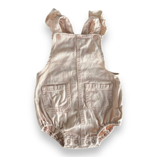 Light Pink Denim Romper - 6-12m