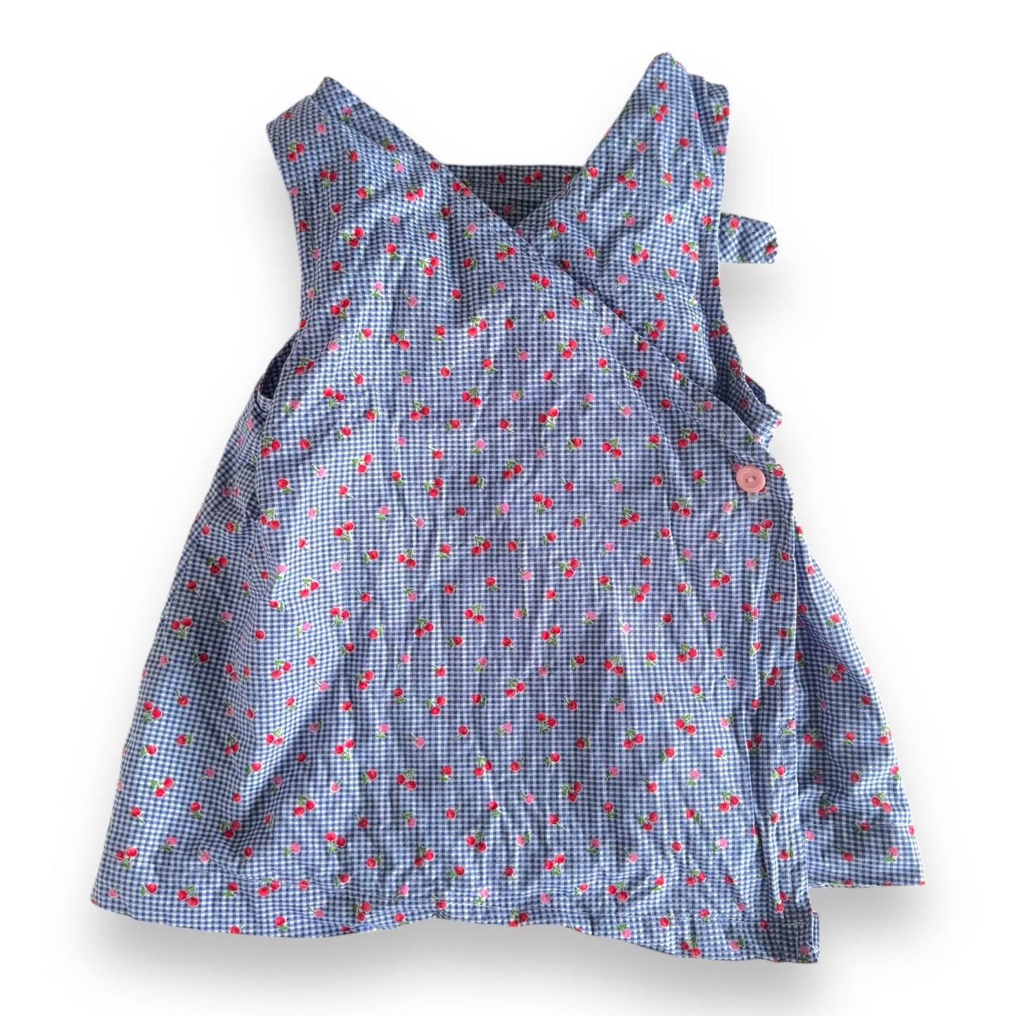 Cherry Check Dress - 3-6m